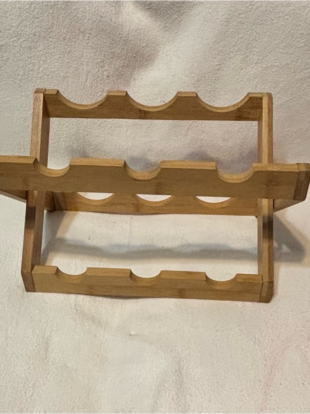 Wooden 6-Bottle Wine Rack - Natural
